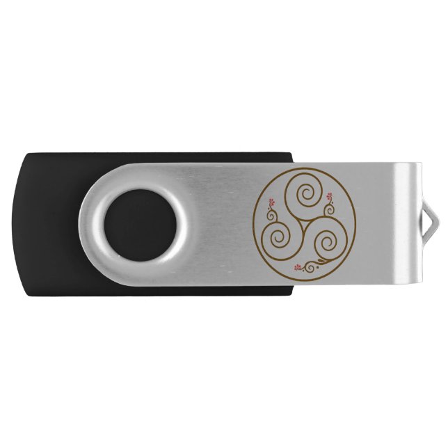 Triskelion Spiral Flash Drive (Front)