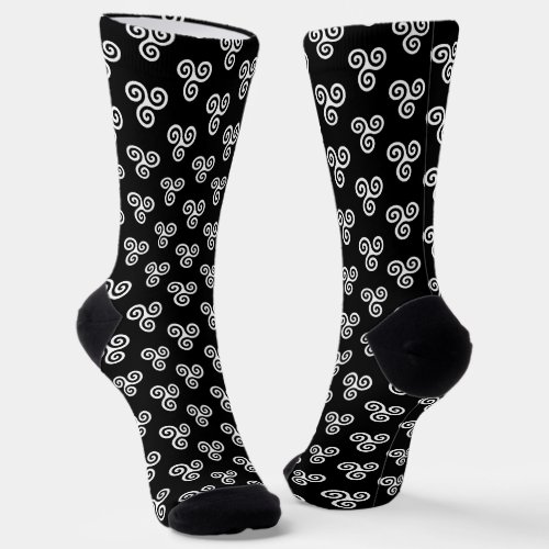 TRISKELION TRIPLE CELTIC SPIRAL SOCKS