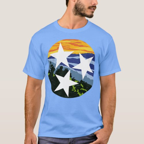 TriSmoky Mountains Distressed T_Shirt