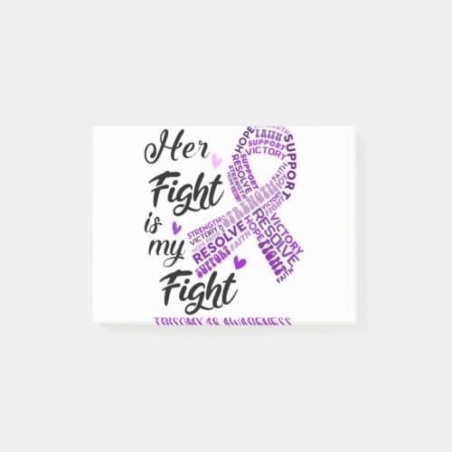 Trisomy 18 Awareness Her Fight is my Fight Post_it Notes