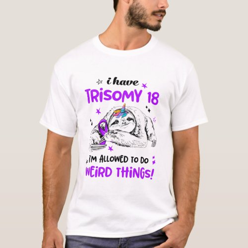Trisomy 18 Awareness Month Ribbon Gifts T_Shirt