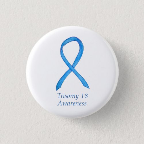 Trisomy 18 Awareness Ribbon Custom Art Pin