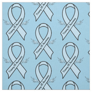 Trisomy 18 Awareness Ribbon with Wings Fabric