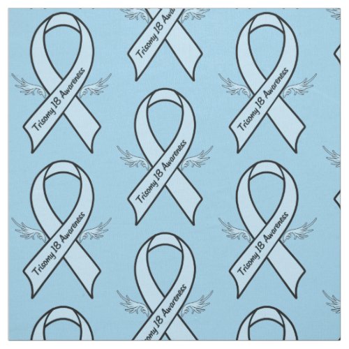 Trisomy 18 Awareness Ribbon with Wings Fabric