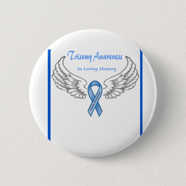 Trisomy 18 Customizable In Loving Memory Button (Front)