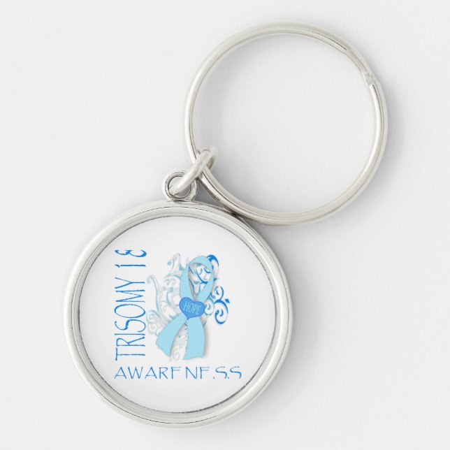 TRISOMY 18, TRISOMY 18 AWARENESS KEYCHAIN (Front)