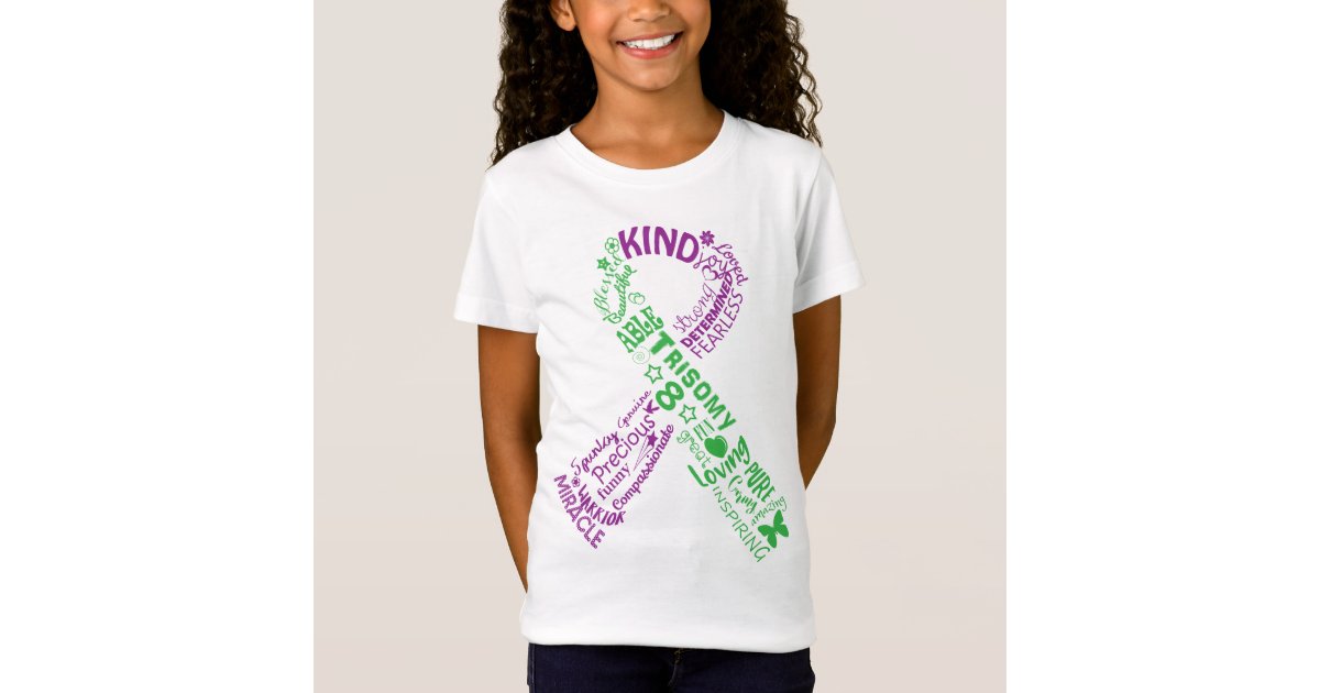 Trisomy 8 Awareness Ribbon T Shirt Zazzle 3409