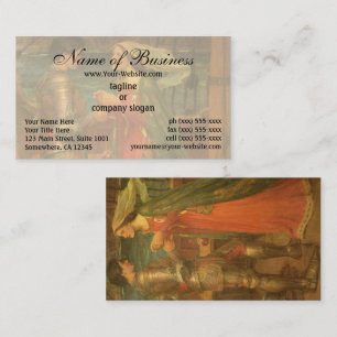 Tristan and Isolde by John William Waterhouse Business Card