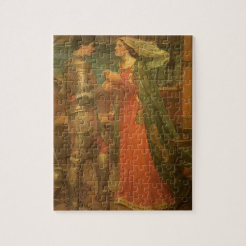 Tristan and Isolde by John William Waterhouse Jigsaw Puzzle