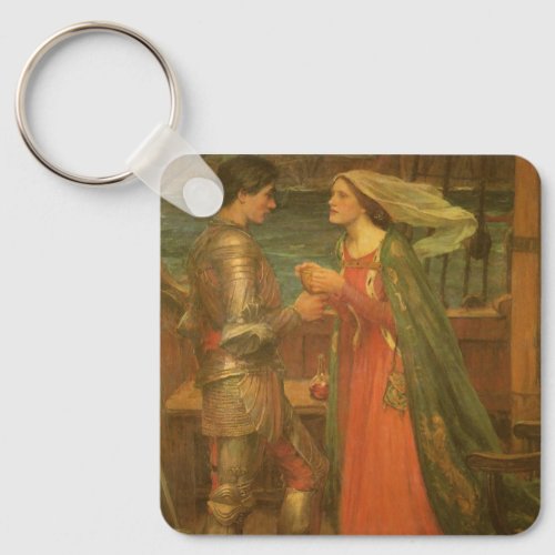 Tristan and Isolde by John William Waterhouse Keychain