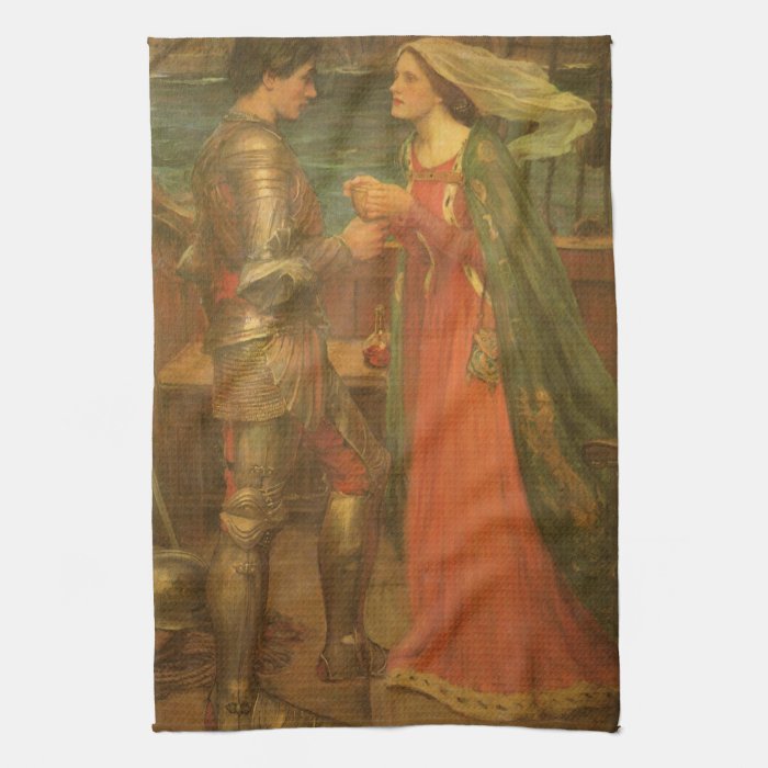 Tristan and Isolde by John William Waterhouse Hand Towel
