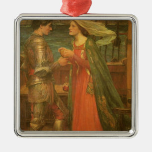 Tristan and Isolde by John William Waterhouse Metal Ornament
