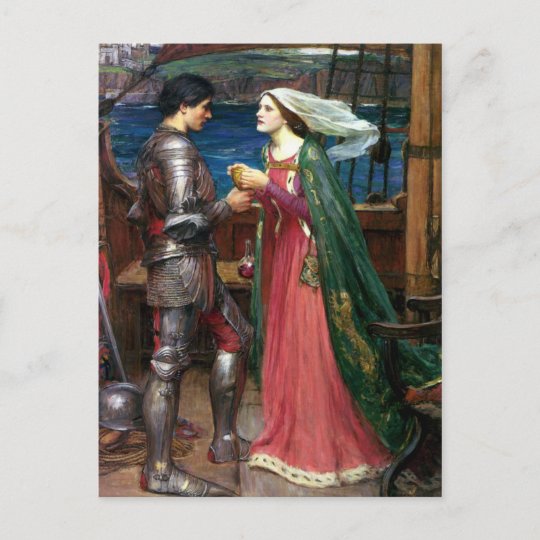 Tristan and Isolde by John William Waterhouse Postcard