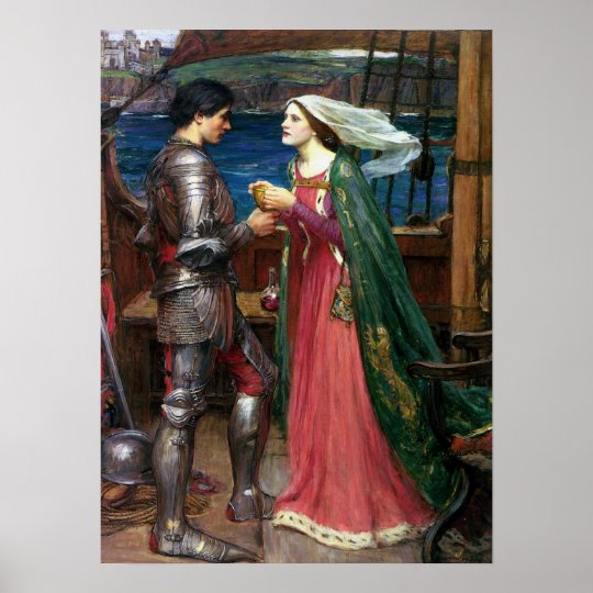 Tristan and Isolde by John William Waterhouse Poster