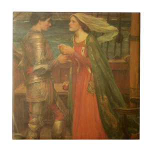 Tristan and Isolde by John William Waterhouse Tile