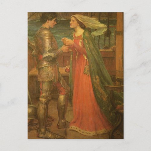 Tristan and Isolde by JW Waterhouse Wedding Announcement Postcard
