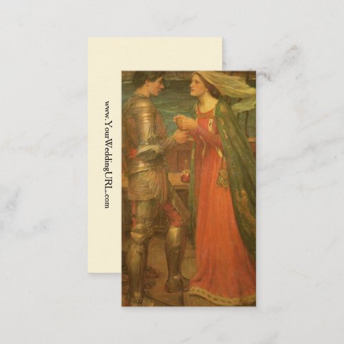 Tristan and Isolde by JW Waterhouse Wedding Enclosure Card