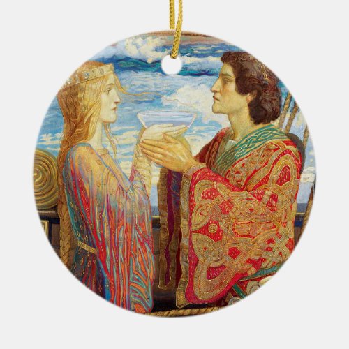 Tristan and Isolde c 1912 by John Duncan Ceramic Ornament