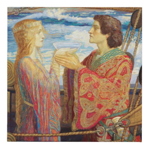 Tristan and Isolde c 1912 by John Duncan Faux Canvas Print