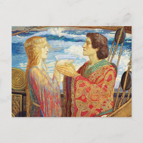 Tristan and Isolde c 1912 by John Duncan Postcard