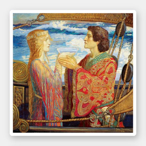 Tristan and Isolde c 1912 by John Duncan Sticker