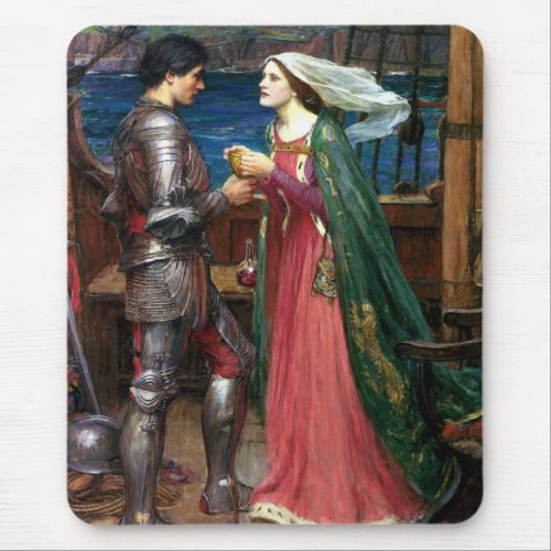 Tristan and Isolde John William Waterhouse Mouse Pad