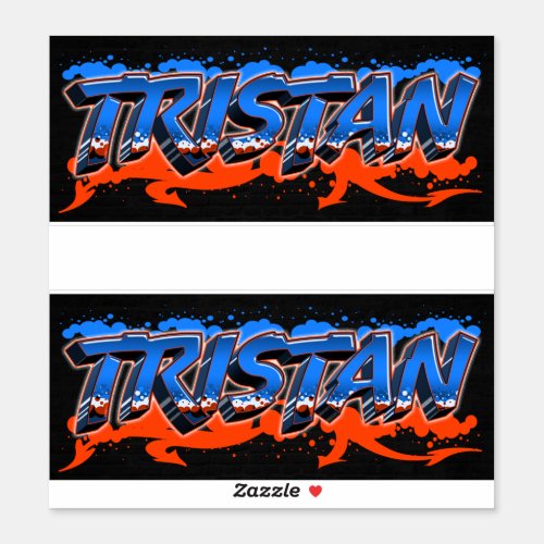 Tristan First Name Graffiti Sticker