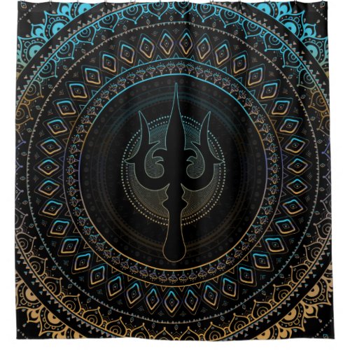 Trisula  _Trident of Shiva Shower Curtain