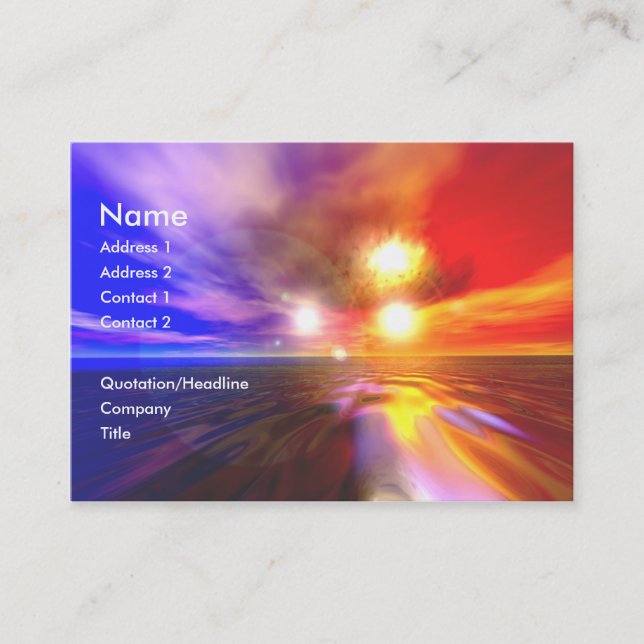 Trisuns - Bright Watery World Business Card (Front)