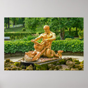 Triton Fountain, Orangery Garden, Peterhof, Russia Poster