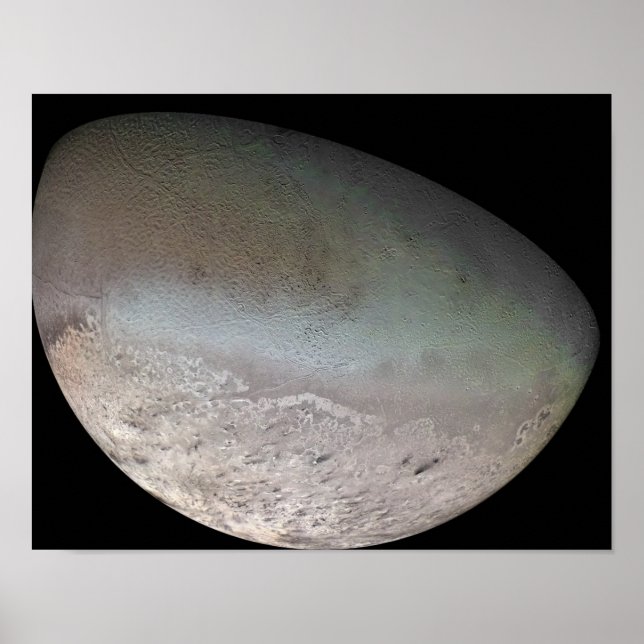 Triton, the largest moon of planet Neptune Poster (Front)
