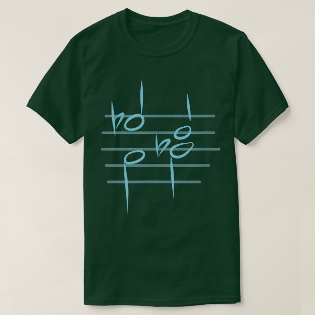 TRITONE RESOLUTION funny music theory notation tee (Design Front)