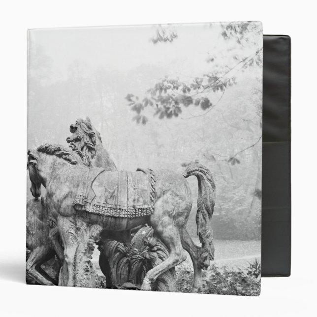Tritons grooming two horses of the sun binder (Front/Inside)