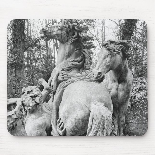 Tritons grooming two horses of the sun mouse pad (Front)