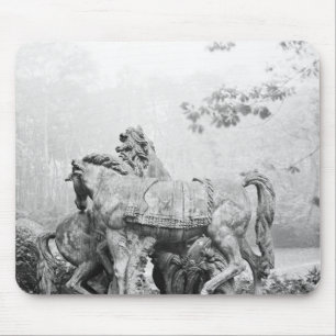 Tritons grooming two horses of the sun mouse pad