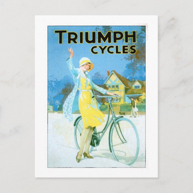 Triumph Cycles Fine Vintage Bicycle Poster Postcard (Front)