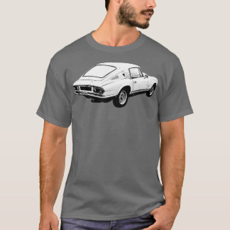 Triumph GT6 Mk3 1970s classic rear quarter monochr T-Shirt