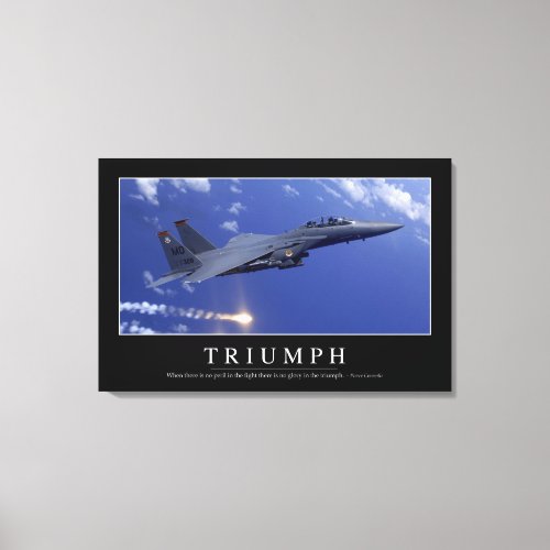 Triumph Inspirational Quote 1 Canvas Print