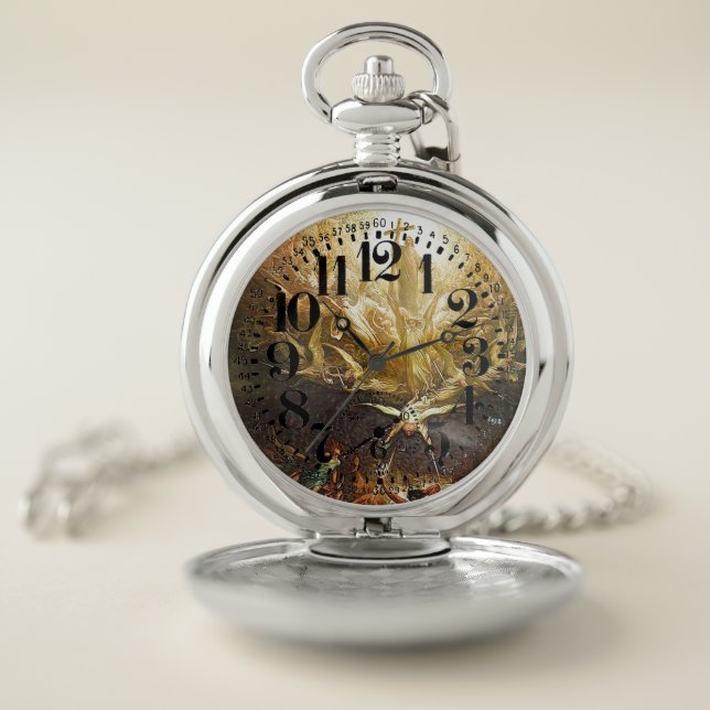 Triumph of Christ Large Numbers Pocket Watch (Inside)