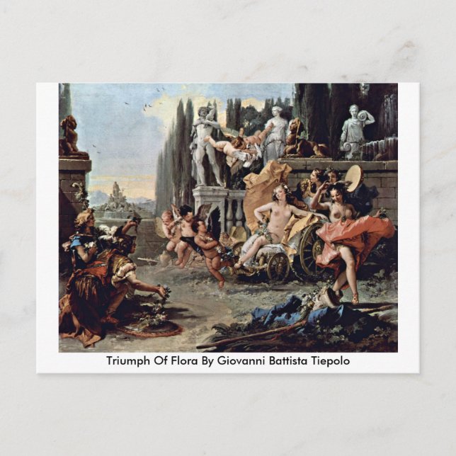 Triumph Of Flora By Giovanni Battista Tiepolo Postcard (Front)