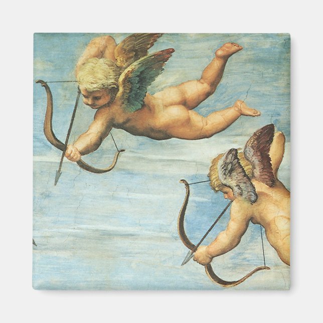 Triumph of Galatea Angels detail by Raphael Sanzio Magnet (Front)