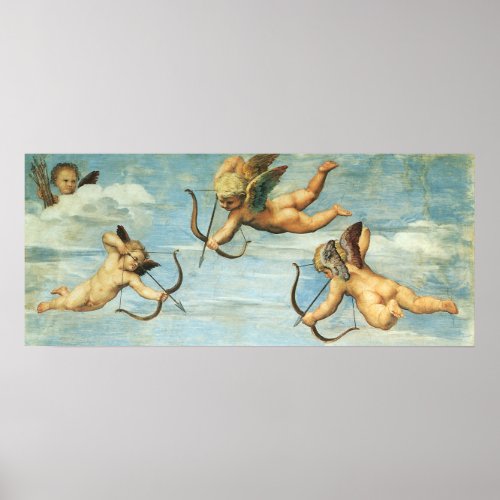 Triumph of Galatea Angels detail by Raphael Sanzio Poster