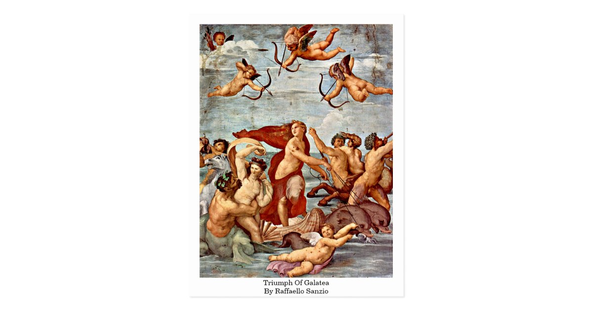 Triumph Of Galatea, By Raffaello Sanzio Postcard | Zazzle.com