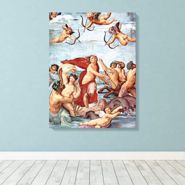 Triumph of Galatea by Raphael Sanzio Canvas Print (Insitu(Wood Floor))