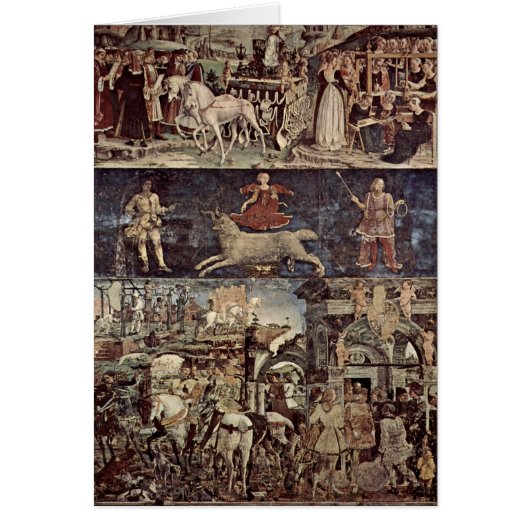 Triumph Of Minerva By Francesco Del Cossa Cards (Front)
