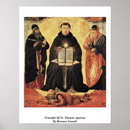Triumph Of St Thomas Aquinas By Benozzo Gozzoli Poster
