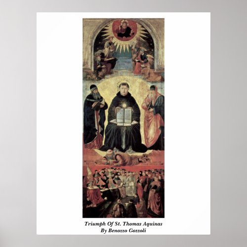 Triumph Of St Thomas Aquinas By Benozzo Gozzoli Poster