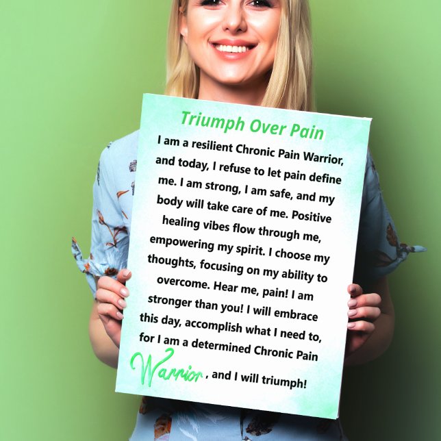 Triumph Over Pain Chronic Pain Warrior Photo Print (Triumph Over Pain! Find inspiration and strength in this captivating poster. )