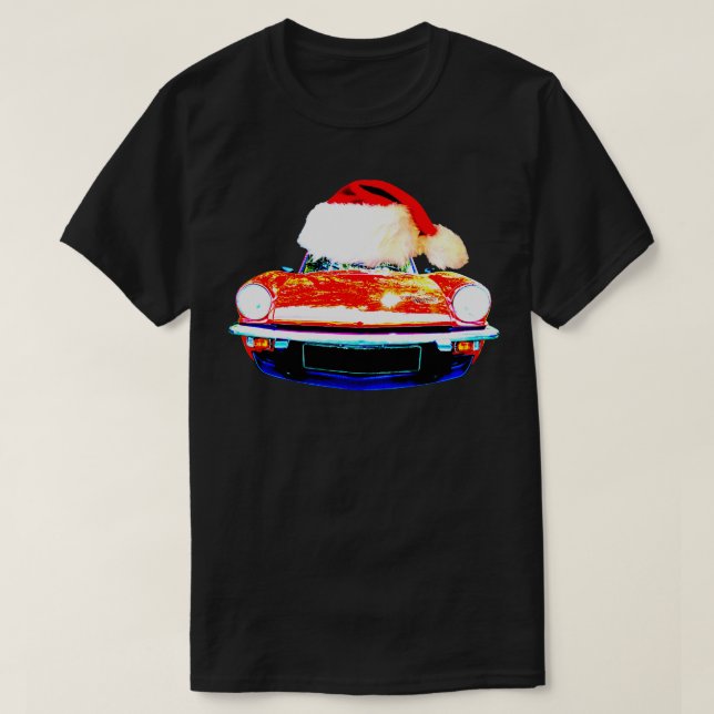 Triumph Spitfire classic Christmas hat edition T-Shirt (Design Front)
