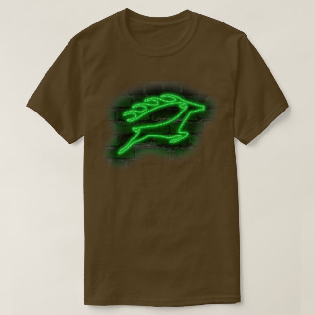Triumph Stag 1970s classic emblem neon T-Shirt (Design Front)